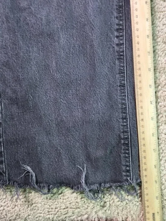 Old Navy Sky-Hi Wide Leg Jeans Womens Size 6 Tall Extra High Rise Gray F879 - Picture 9 of 11